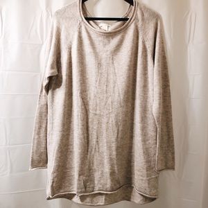Cream Scoop Neck Sweater
